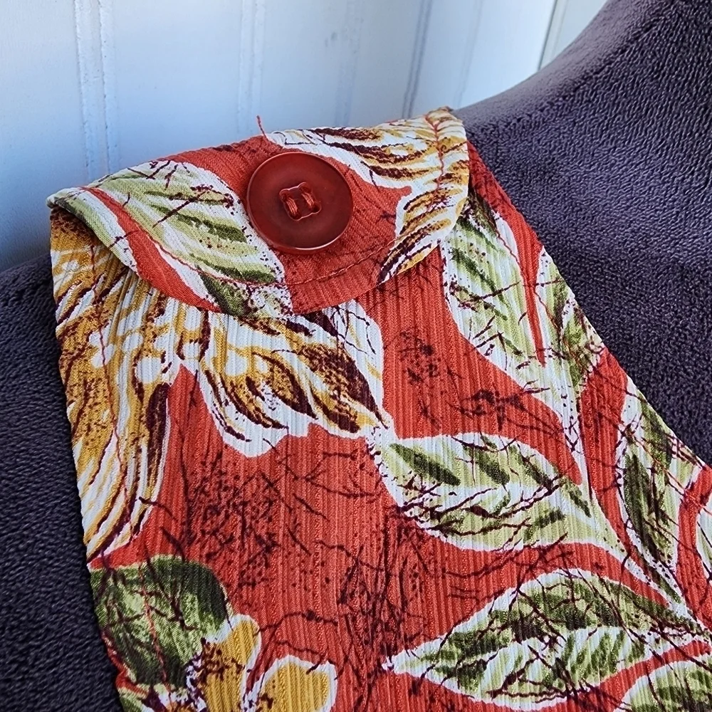 NWT Style & Co. Collection Dress 100% Silk Maxi Tilts & Liner Tropical Red 10P